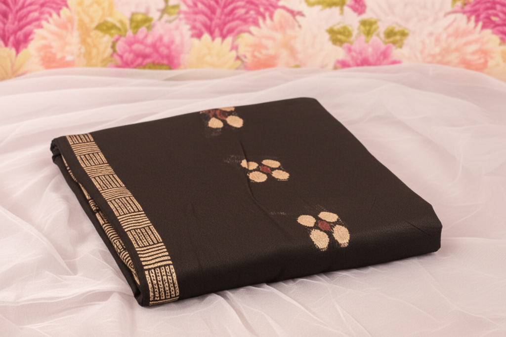 Black Shawl - Golden Border